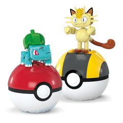 MEGA Pokémon Juguete de Construcción Pokébola Moewth & Bulbasaur